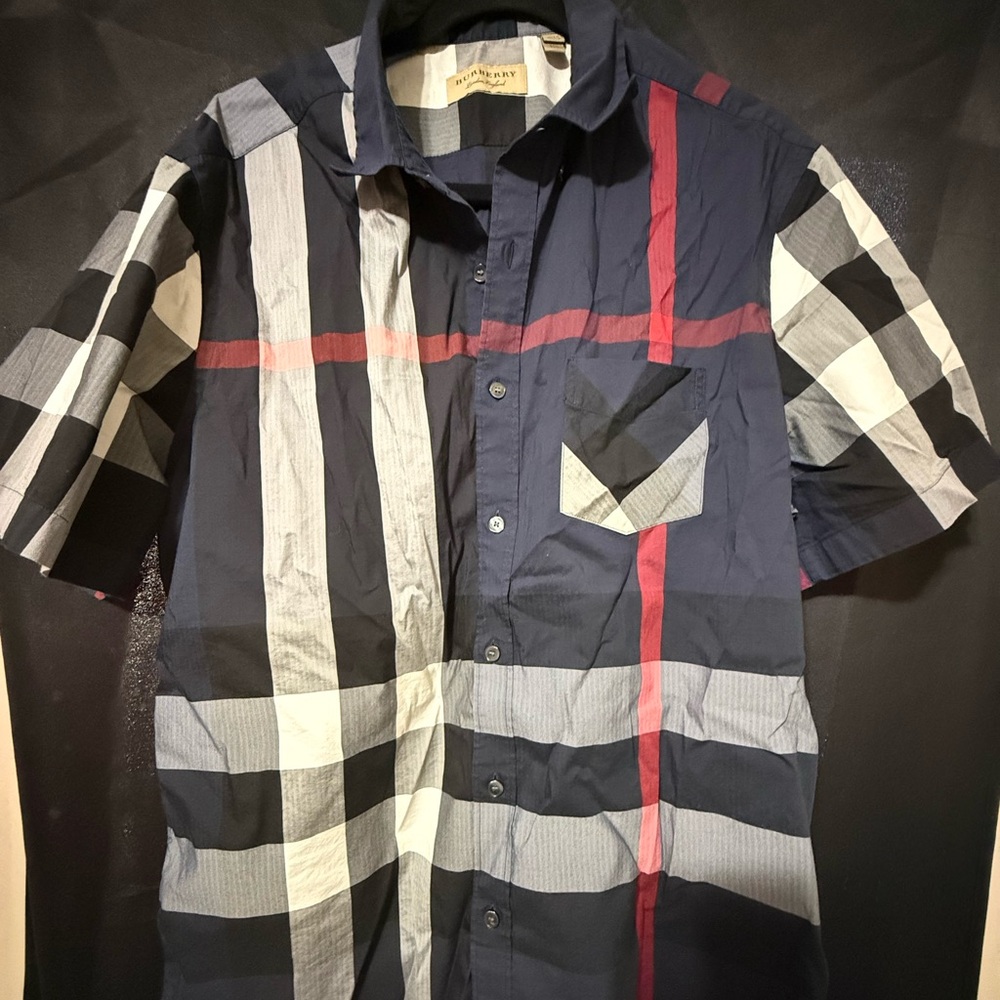 Burberry Multicolor Plaid Short Sleeve Shirt